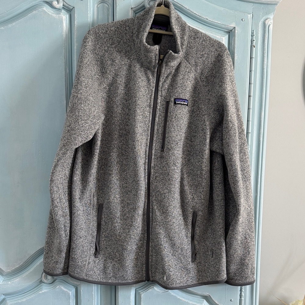 Patagonia Gray Knit Full-Zip Jacket